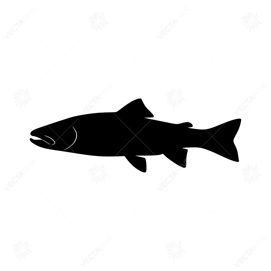 Silhouette Fish Graphic - Simple Vector Icon