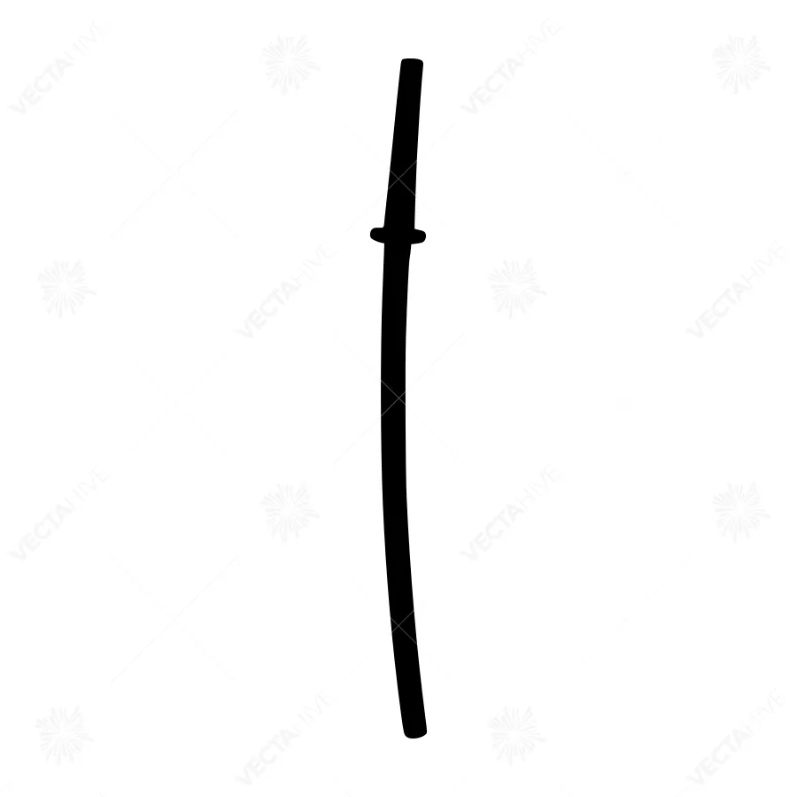 Silhouette Sword - Minimalist Line Art