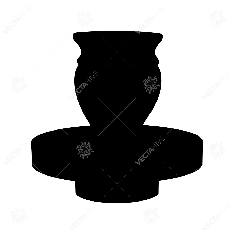 Black Ceramic Vase Silhouette