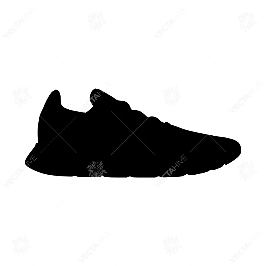 Silhouette Sneaker Vector Graphic