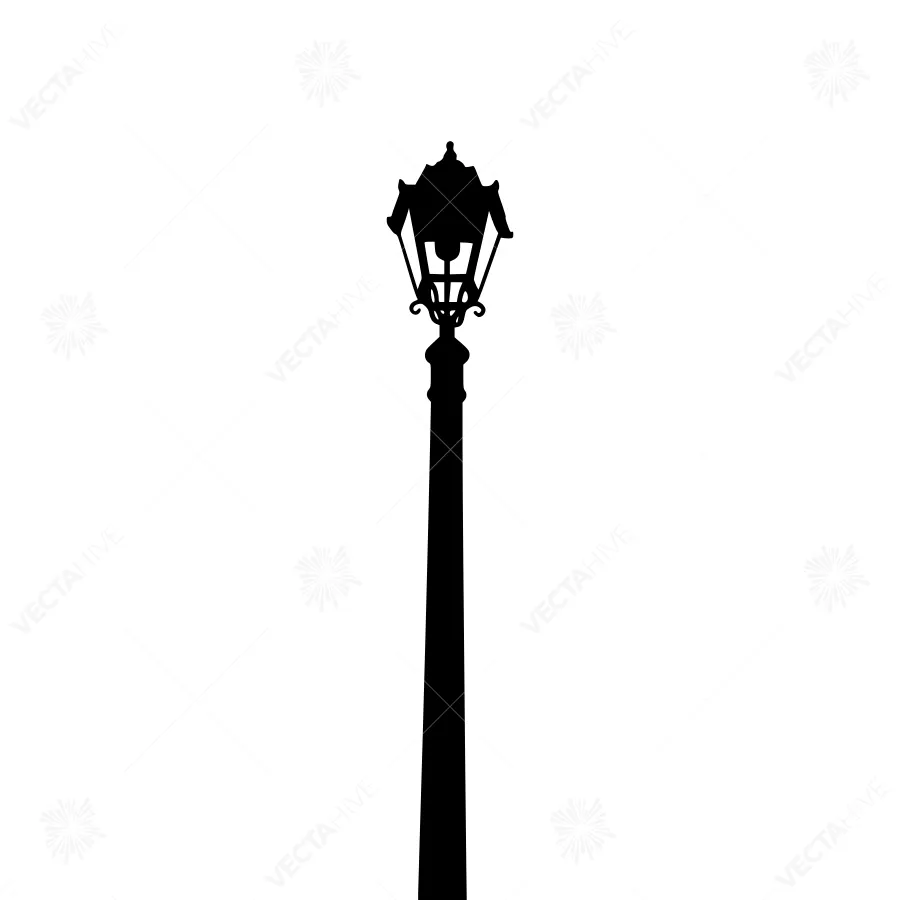 Black Street Lamp Silhouette