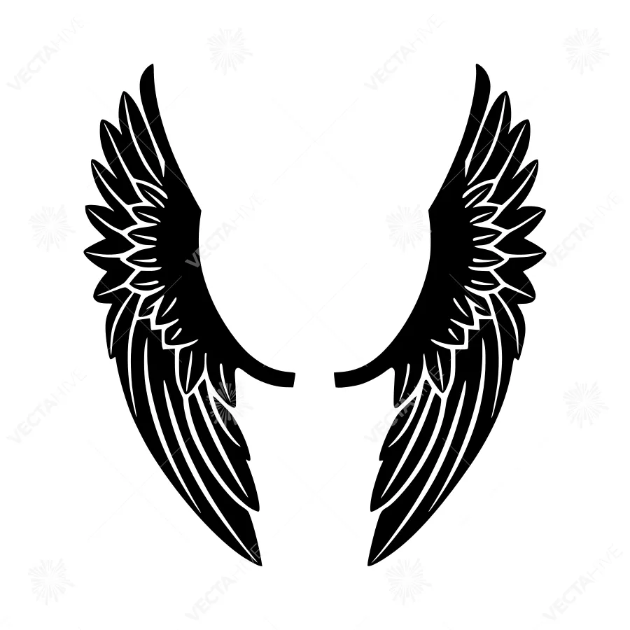 Black Angel Wings Silhouette