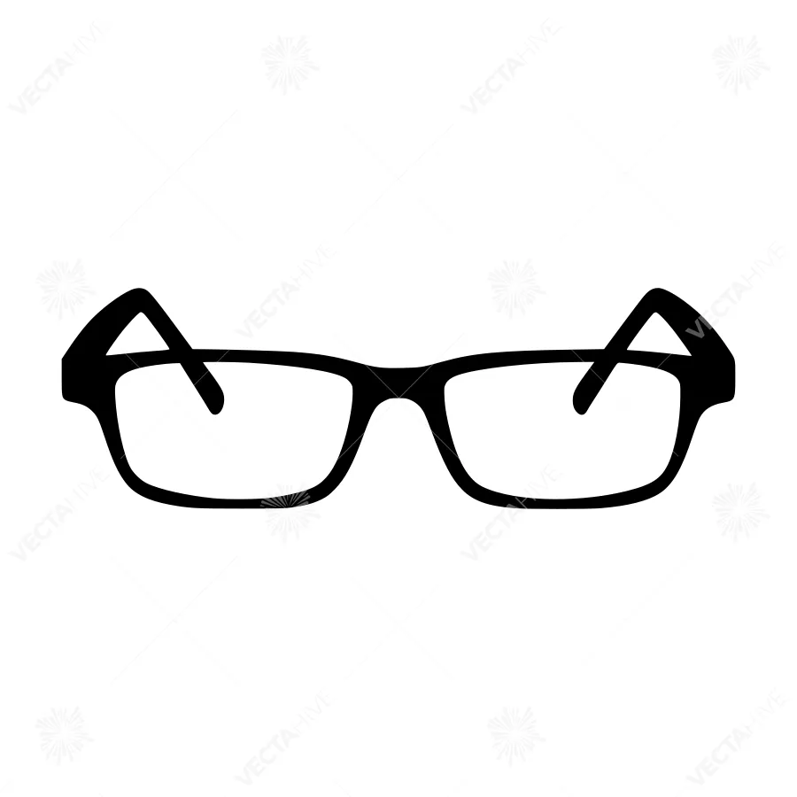 Black Glasses Icon - Vector Illustration