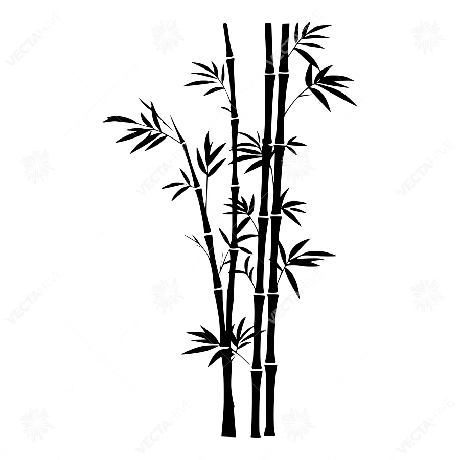 Bamboo Silhouette Vector Illustration