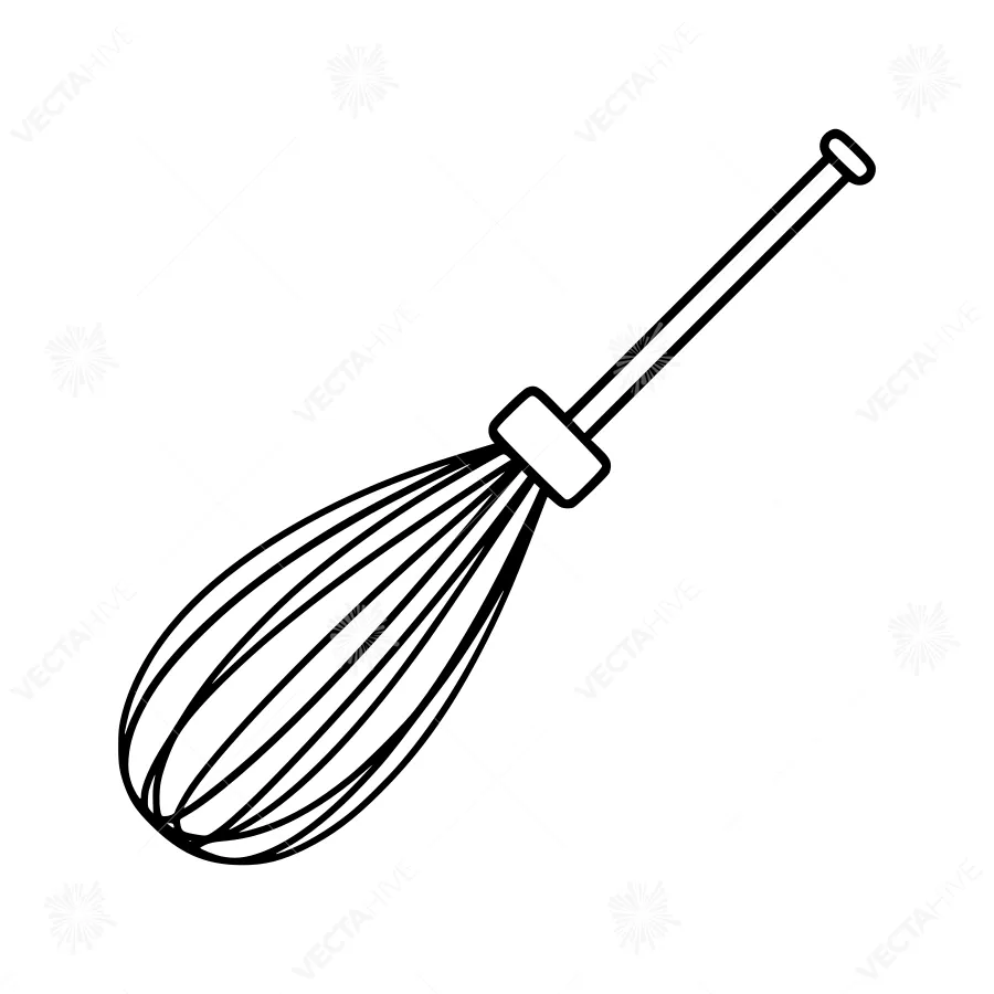 Black & White Whisk Illustration