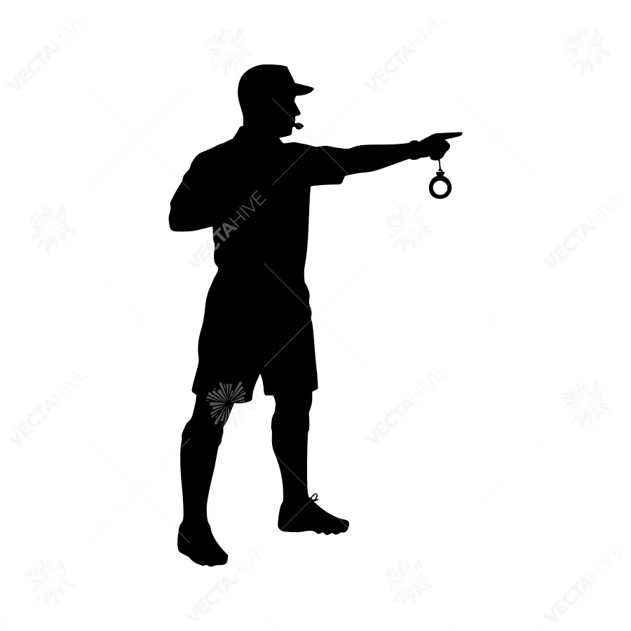 Silhouette Sports Referee Signaling