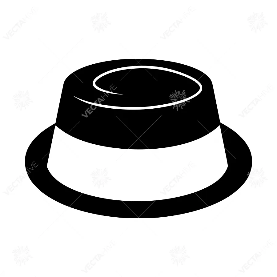 Simple Fedora Hat Icon - Vector Illustration