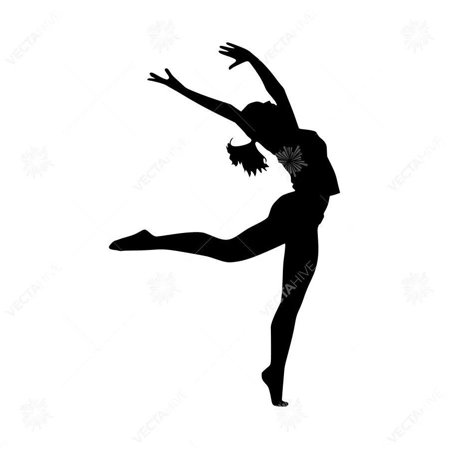 Silhouette Dancer - Dynamic Dance Pose