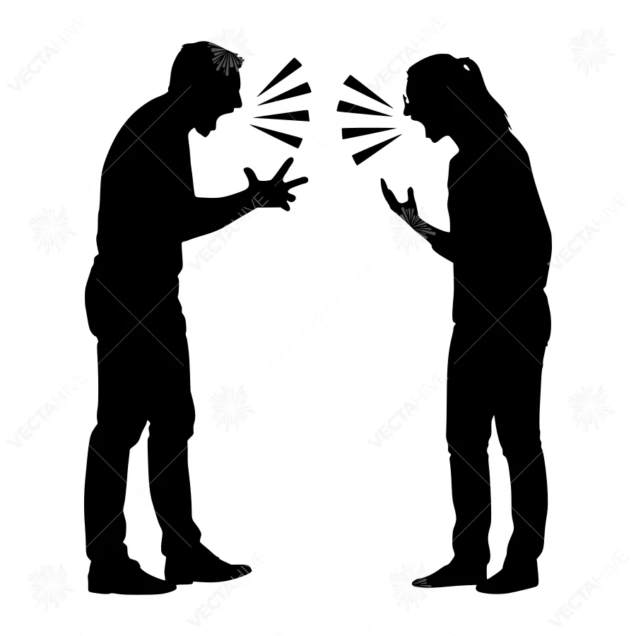 Silhouette Argument Dispute Conflict