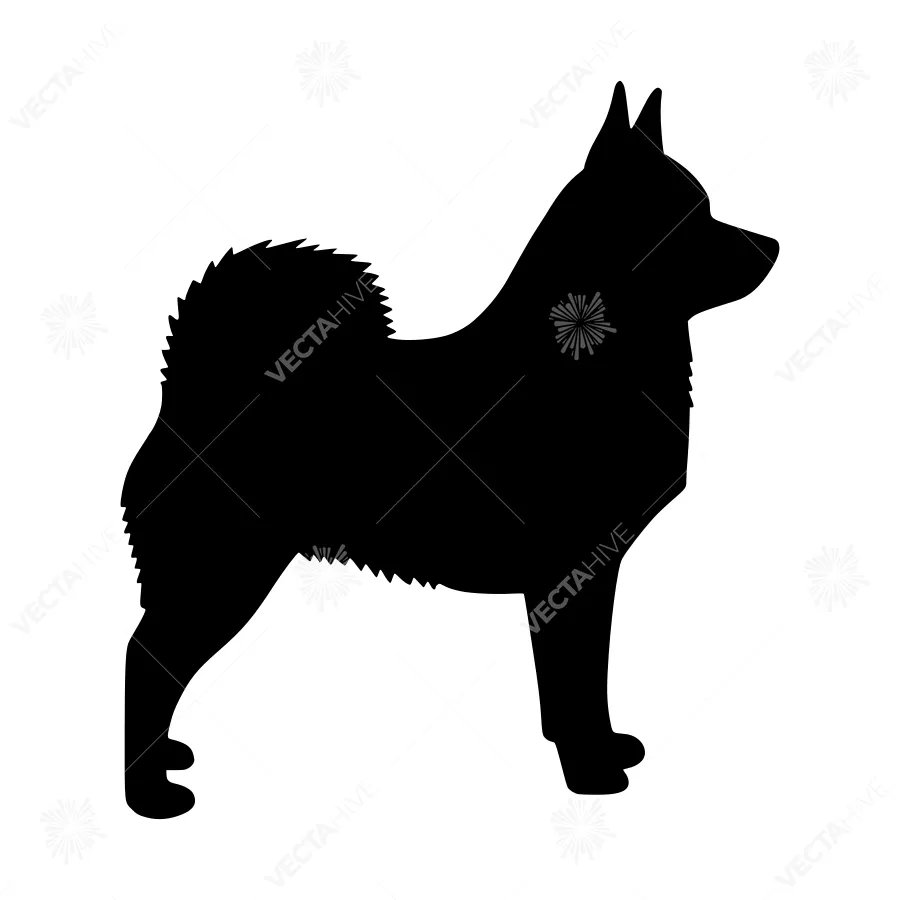 Black Dog Silhouette Vector Illustration