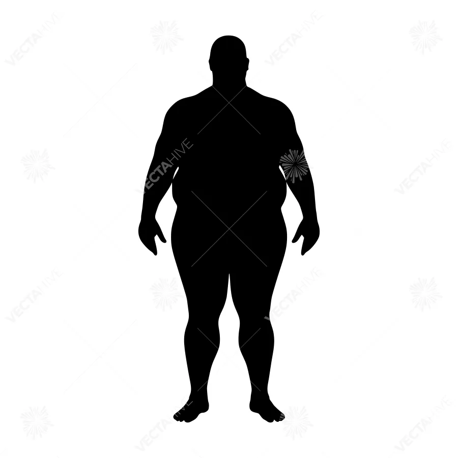 Silhouette Man Body Outline Vector Graphic