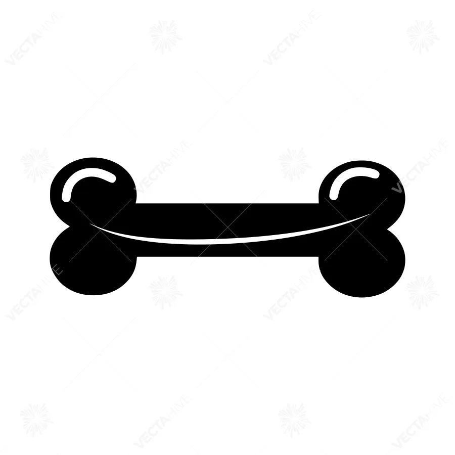 Black Bone Icon - Simple Vector Illustration