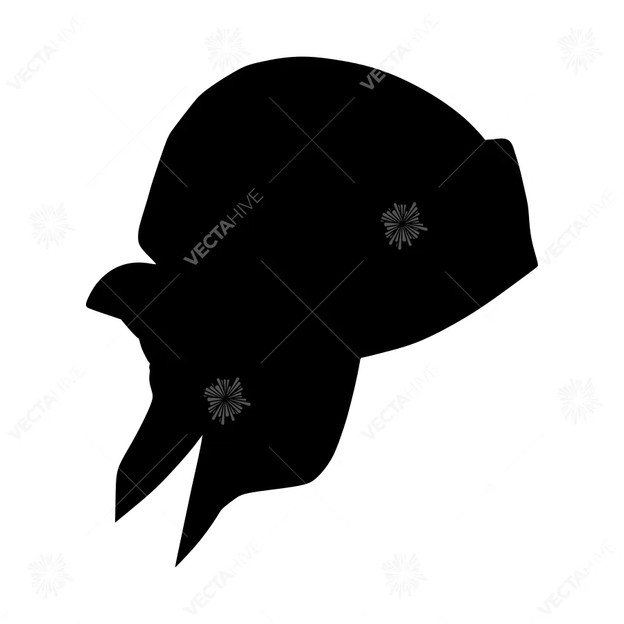 Black Bandana Silhouette Vector