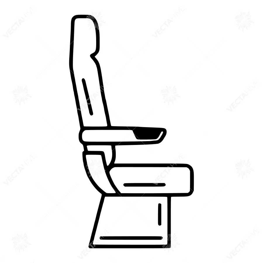 Airline Seat Vector Illustration
