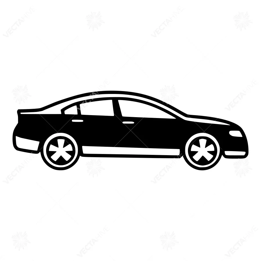 Black Car Silhouette Icon