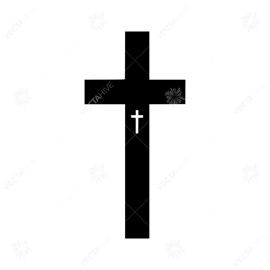 Black Cross Icon - Simple Vector Illustration