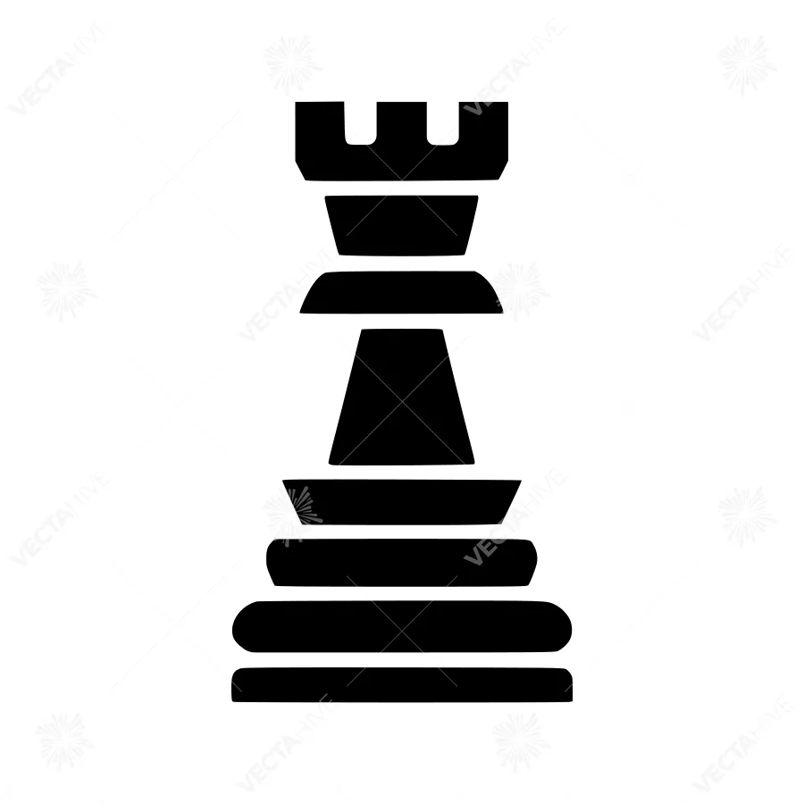 Chess Pawn Icon - Black Silhouette
