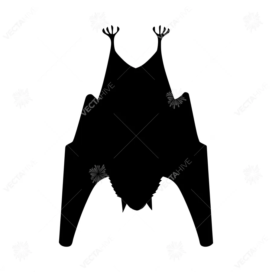 Bat Silhouette Vector Graphic