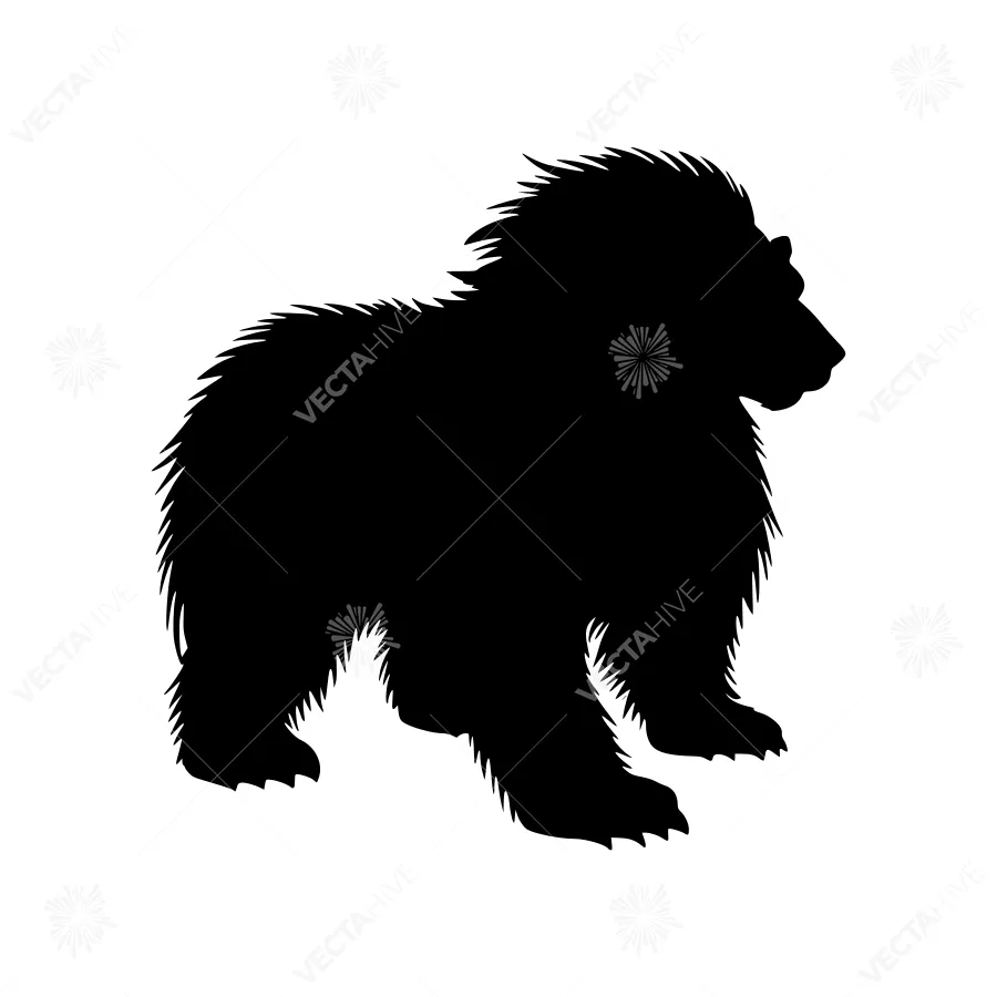 Silhouette Bear Graphic Vector Illustration