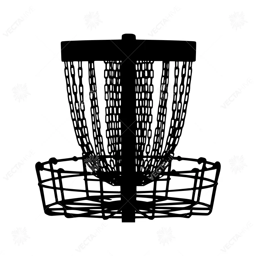 Disc Golf Basket Silhouette