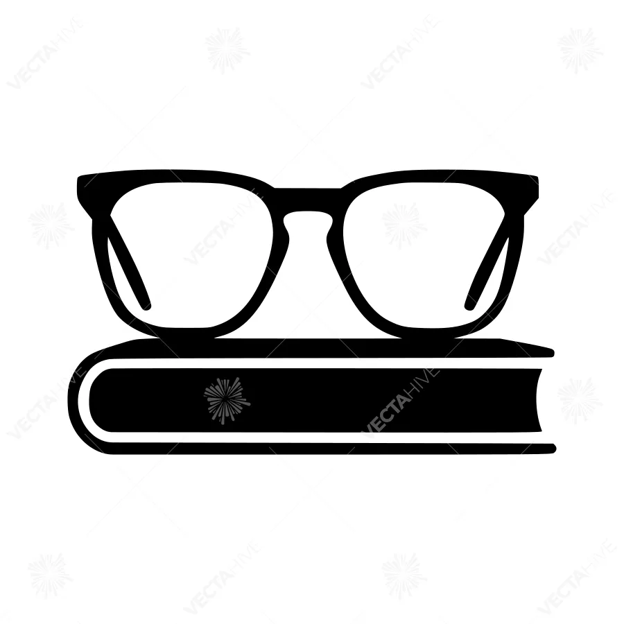 Glasses & Book Icon - Study Symbol