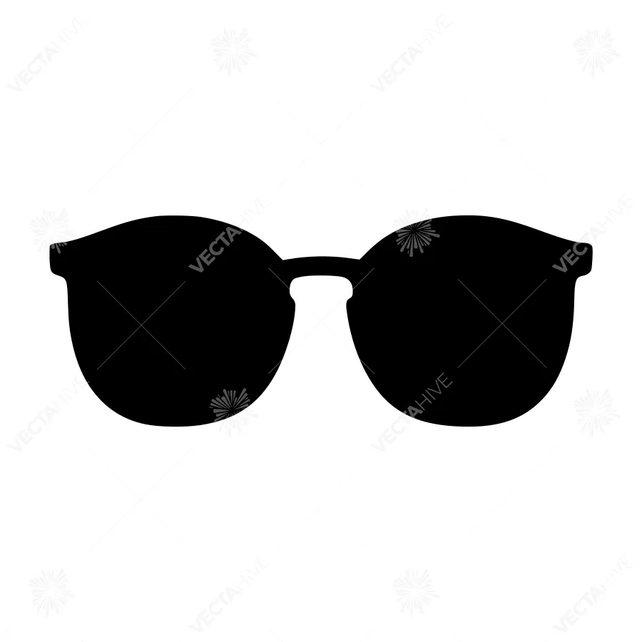Black Sunglasses Silhouette Vector Icon
