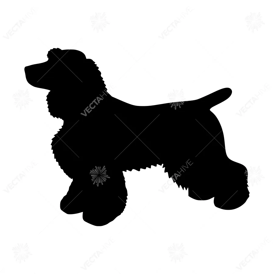Black Cocker Spaniel Silhouette