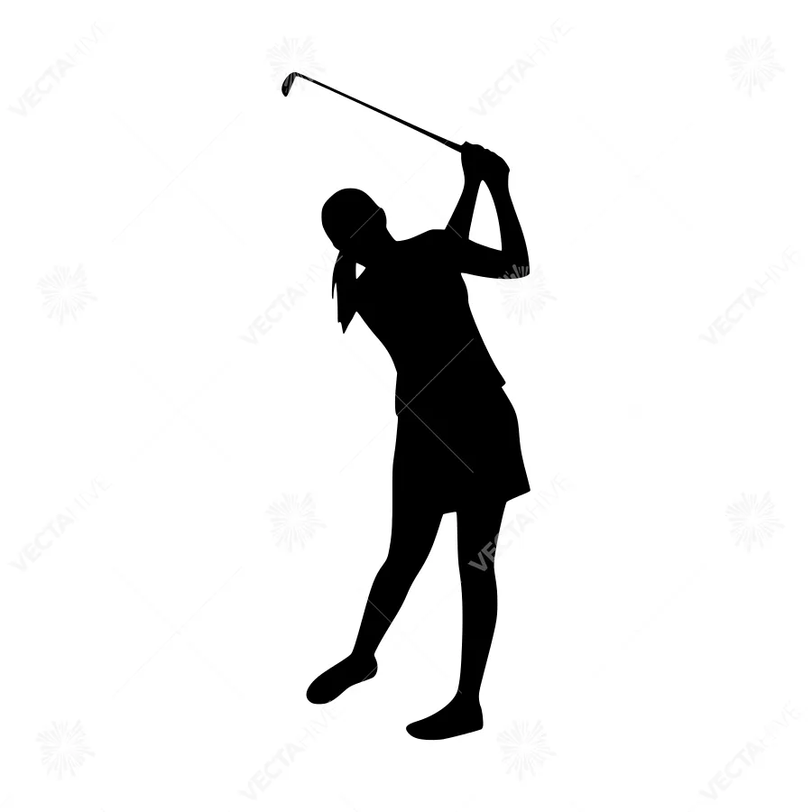 Silhouette Golf Player Swing