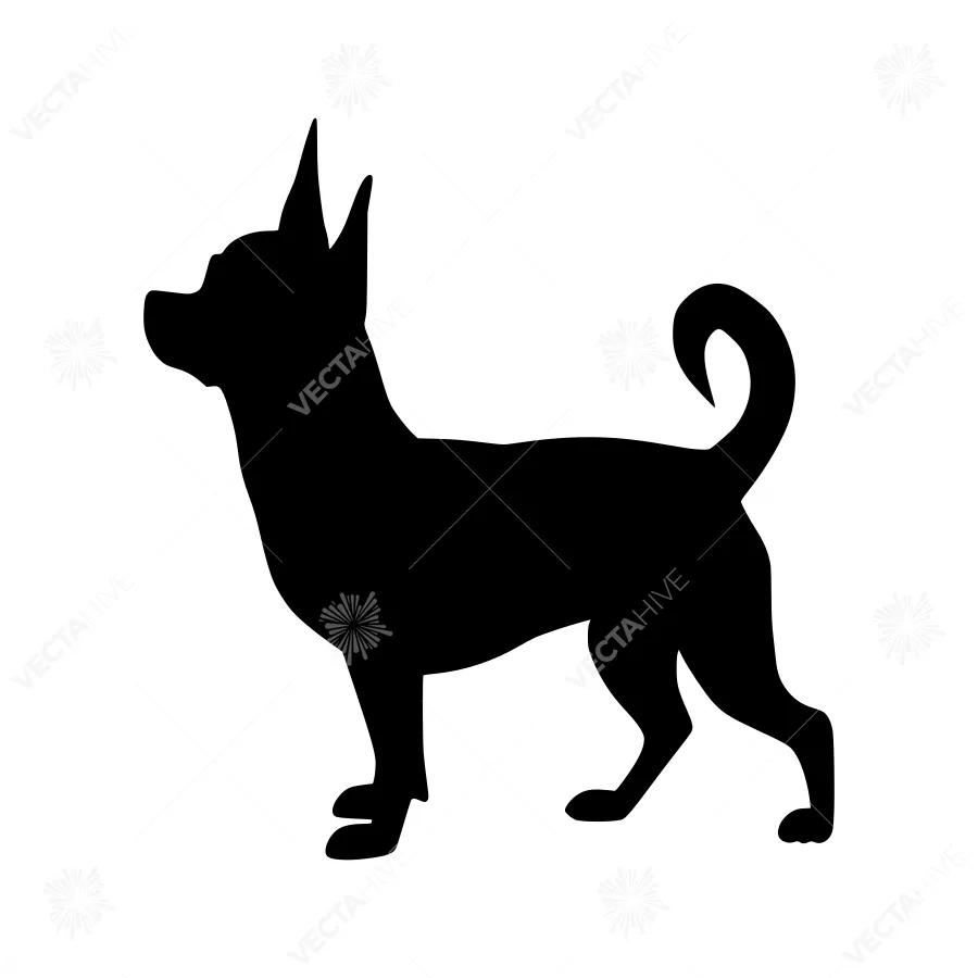 Chihuahua Silhouette Vector Illustration