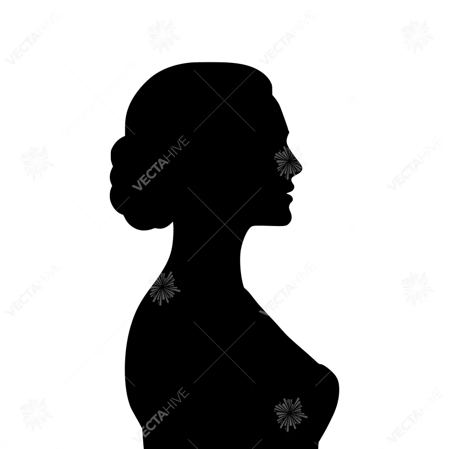 Silhouette Woman Profile - Minimalist Vector