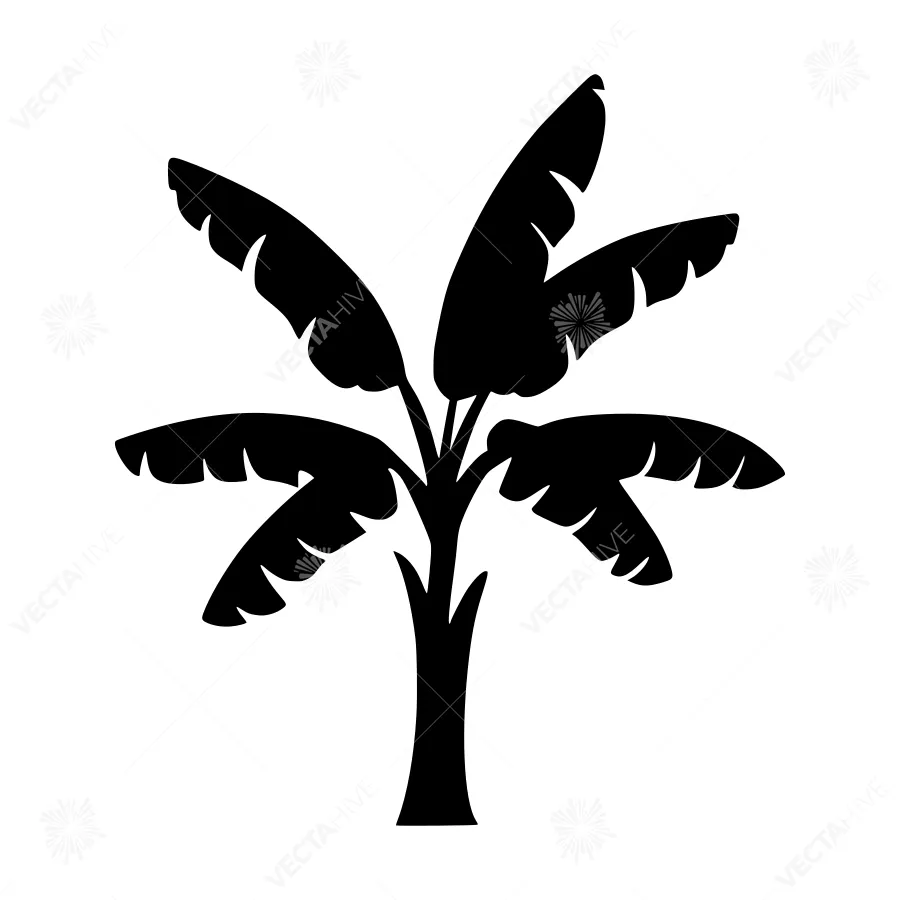 Black Palm Tree Silhouette Icon