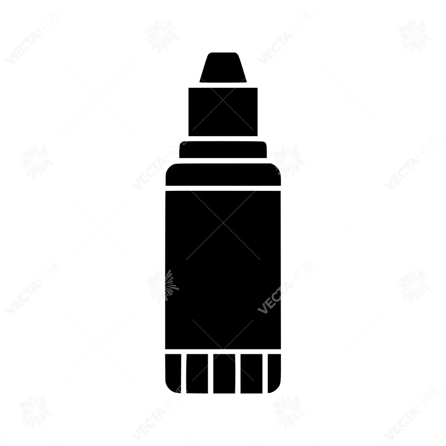 Black Marker Icon - Simple Vector Illustration