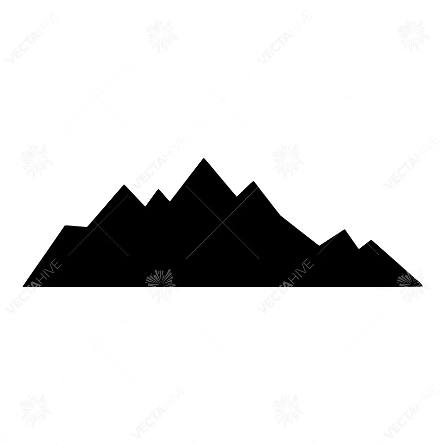 Mountain Silhouette Vector Icon