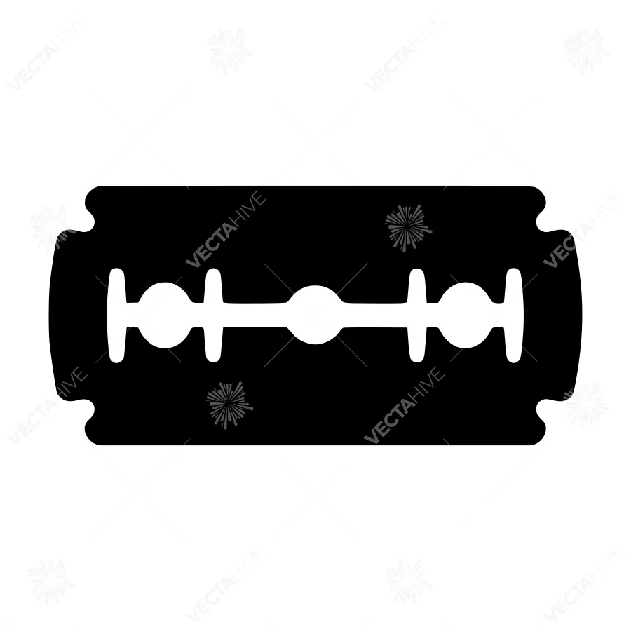 Razor Blade Silhouette - Minimalist Design