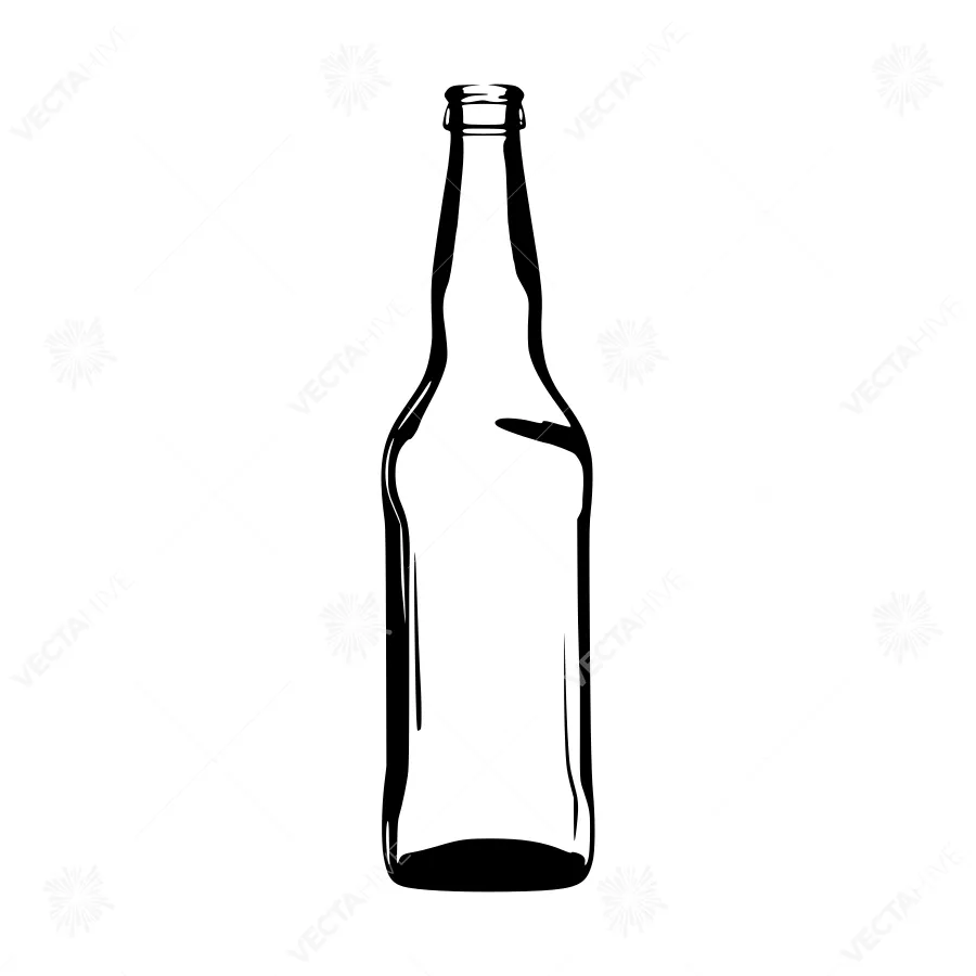 Empty Bottle Sketch Illustration