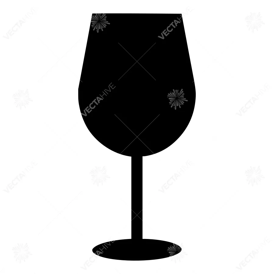 Wine Glass Silhouette Icon