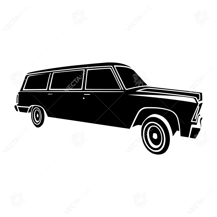 Vintage Station Wagon Silhouette