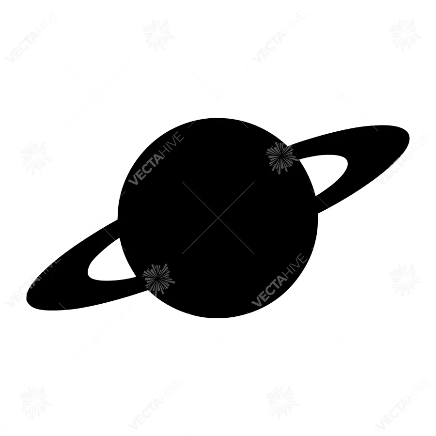 Planet Saturn Icon - Vector Illustration