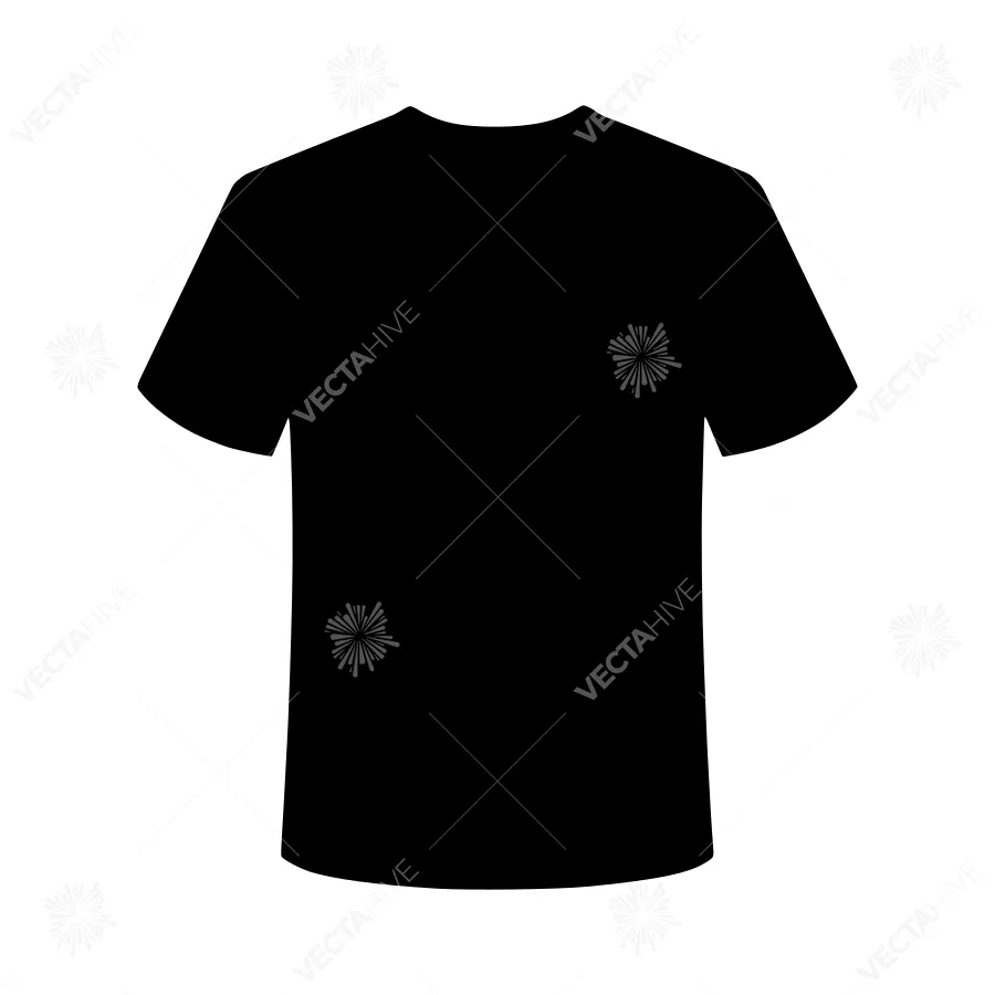 Black T-Shirt Silhouette Vector Icon