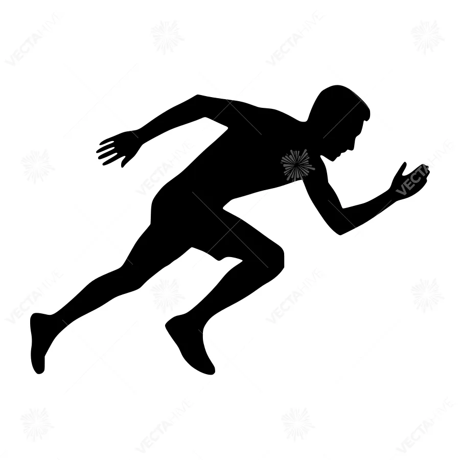 Silhouette Runner - Athletic Speed Illustration