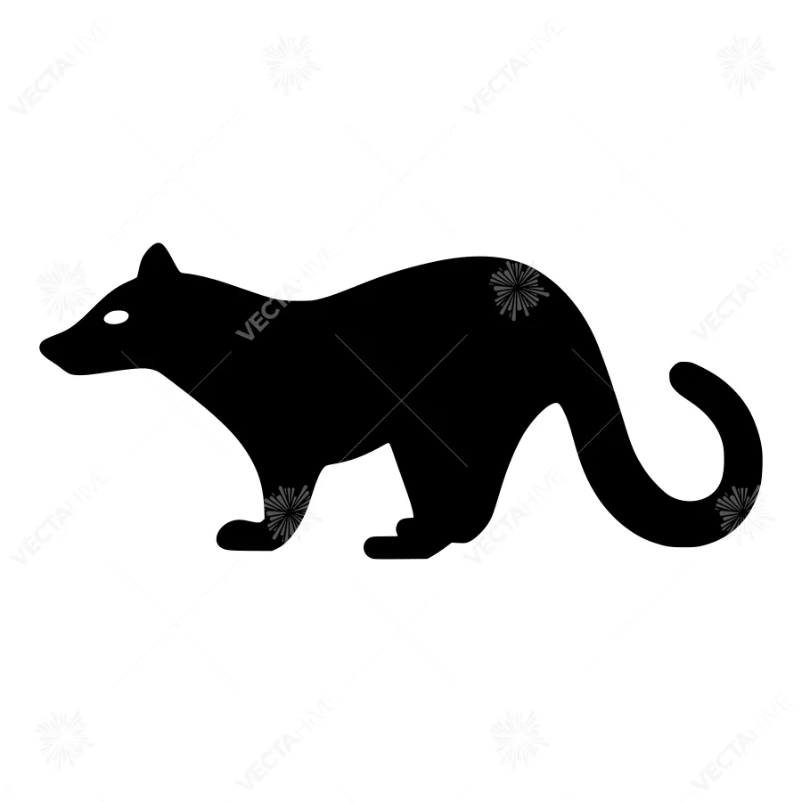 Black Silhouette Fox Vector Icon