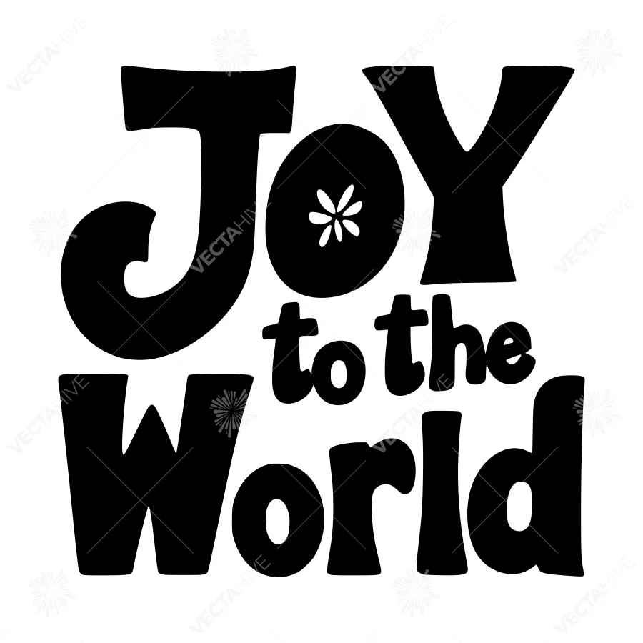 Joy to the World Typography Illustration