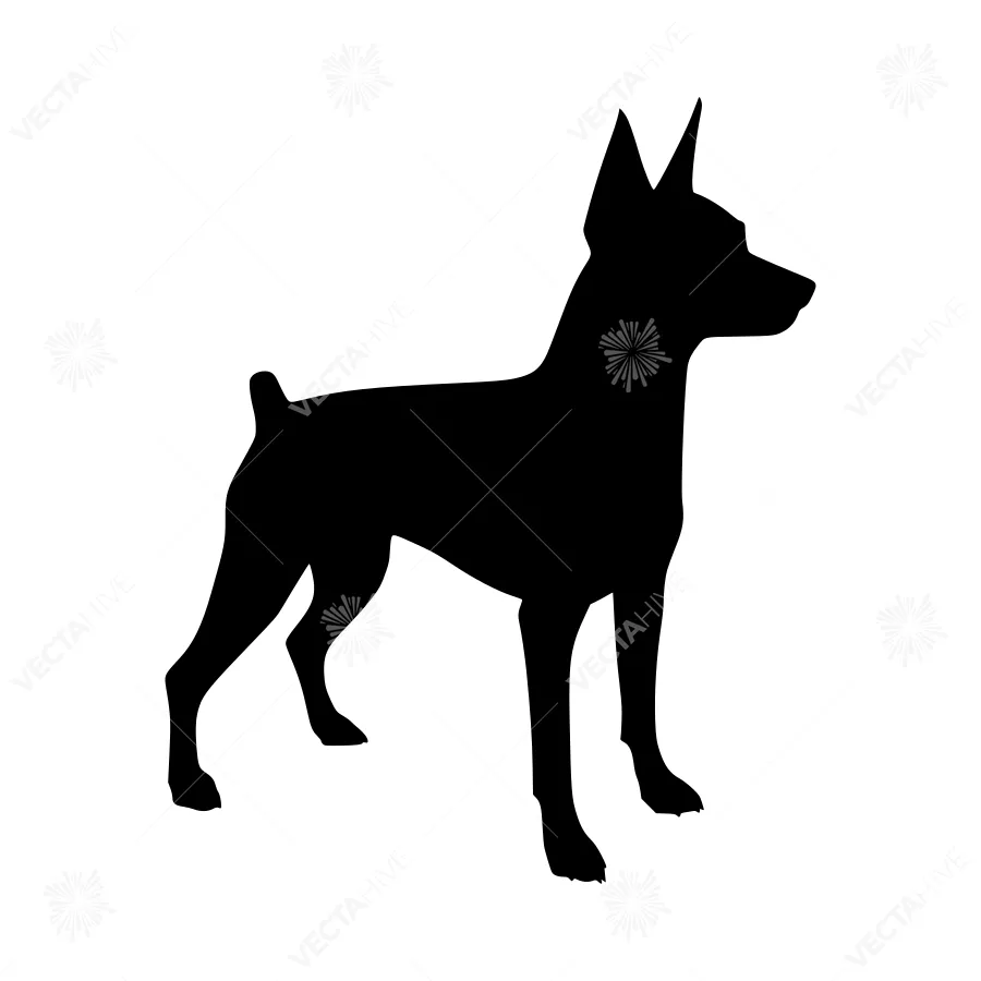 Silhouette Dog - Doberman Pointer
