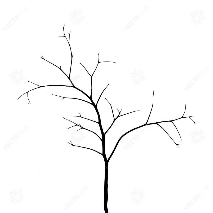 Minimalist Tree Branch Silhouette