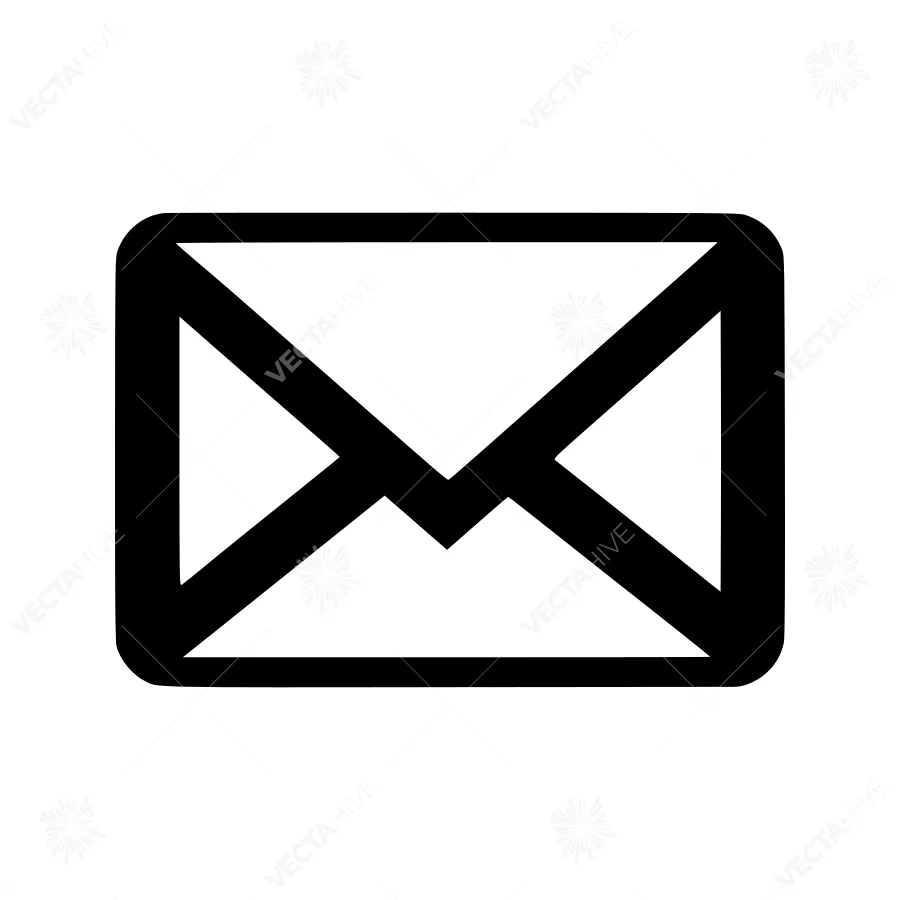Email Icon - Black Outline