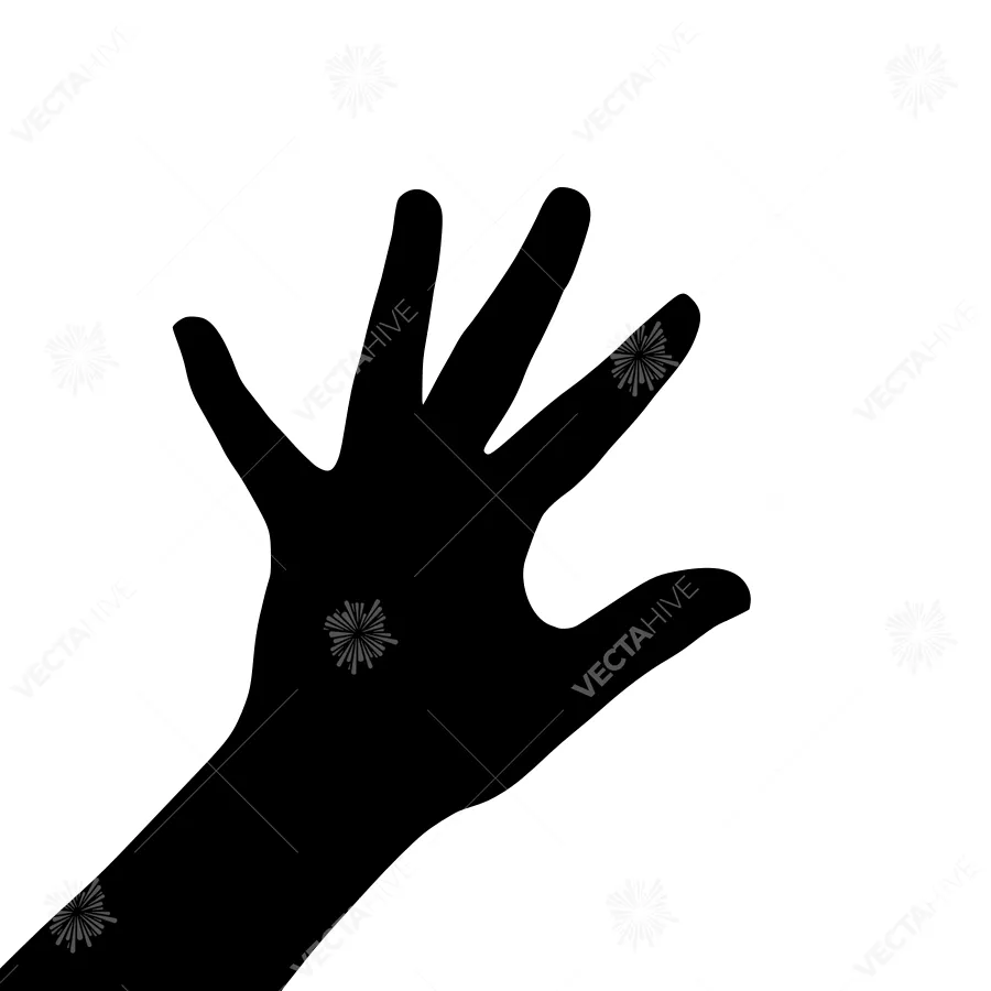 Silhouette Hand Reaching Upward