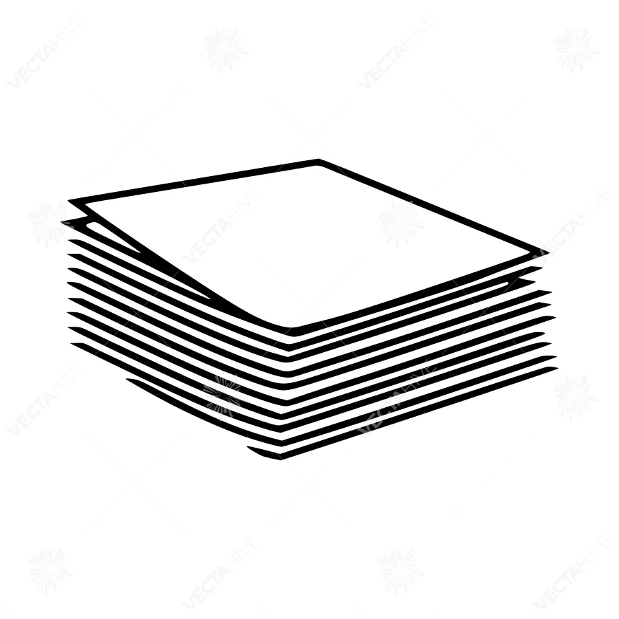 Stack of Paper Illustration - Minimalist Design