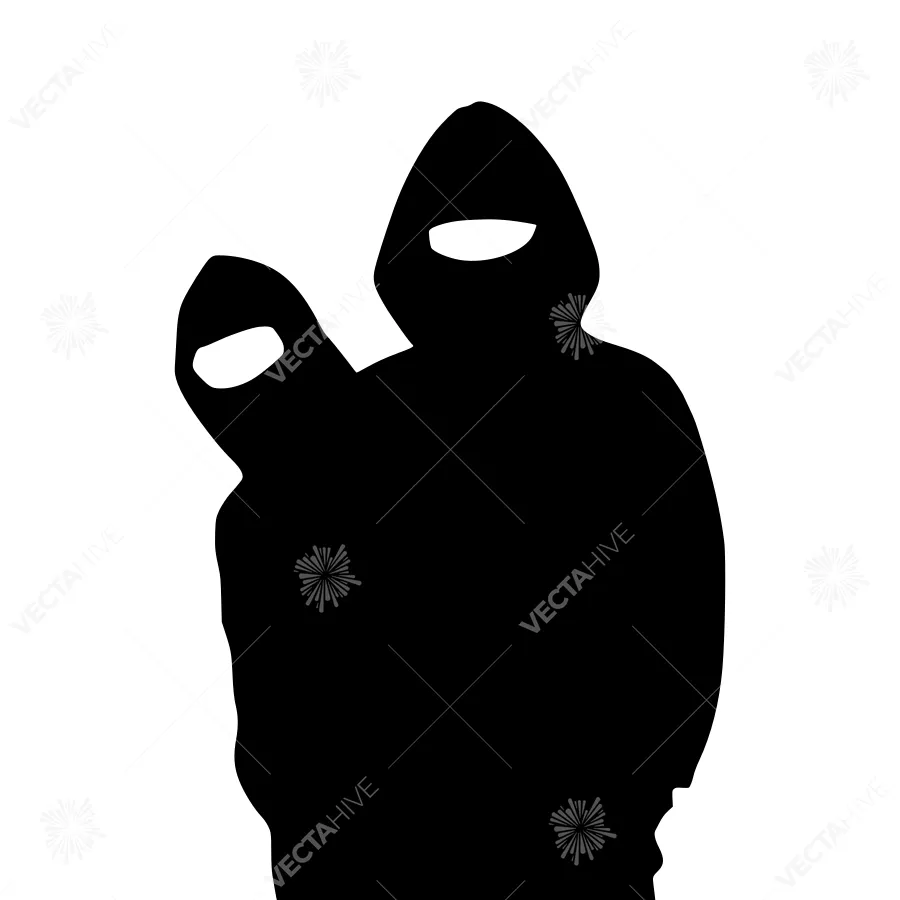 Silhouette Couple - Minimalist Black & White