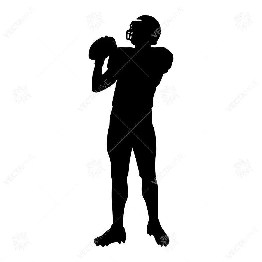 American Football Player Silhouette