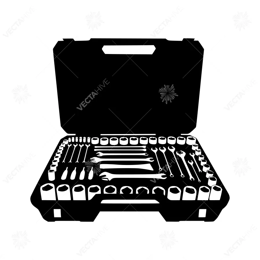 Toolbox Silhouette Vector Illustration